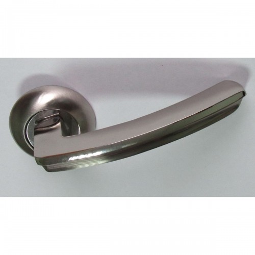 Ручки на розетах USK A-58185 L-130 BN/NP (шліфований нікель/полірований нікель)