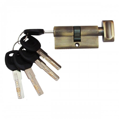 Циліндр замка USK B-60 (30*30) k/thumb перфорований ключ AB (стара бронза)