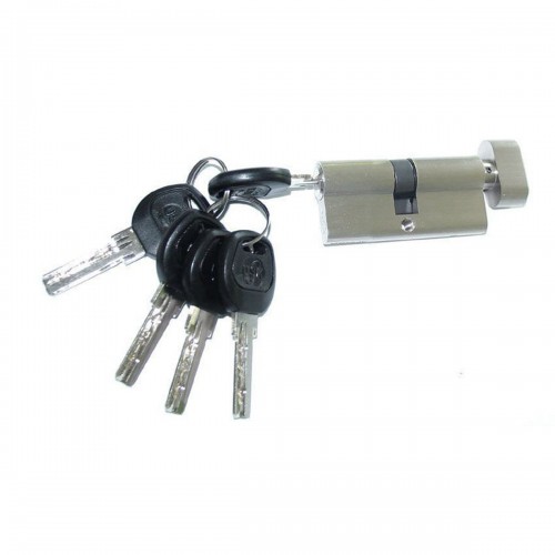 Циліндр замка USK B-70 (35*35) k/thumb перфорований ключ BN (шліфований нікель)