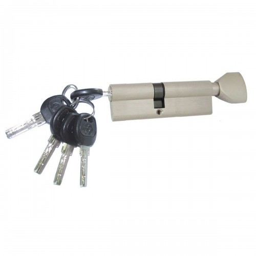 Циліндр замка USK B-80 (30*50) k/thumb перфорований ключ BN (шліфований нікель)