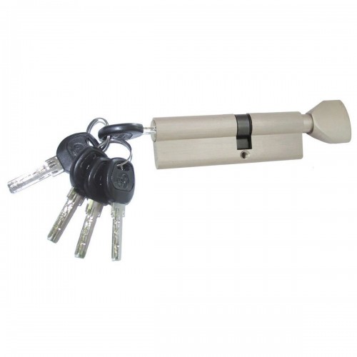 Циліндр замка USK B-80 (45*35) k/thumb перфорований ключ BN (шліфований нікель)