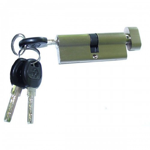 Циліндр замка USK B-80 (50*30) k/thumb перфорований ключ BN (шліфований нікель)