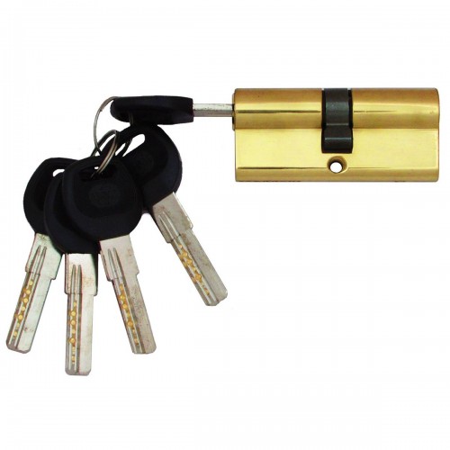 Циліндр замка USK B-90 (45*45) k/k перфорований ключ PB (полірована латунь)