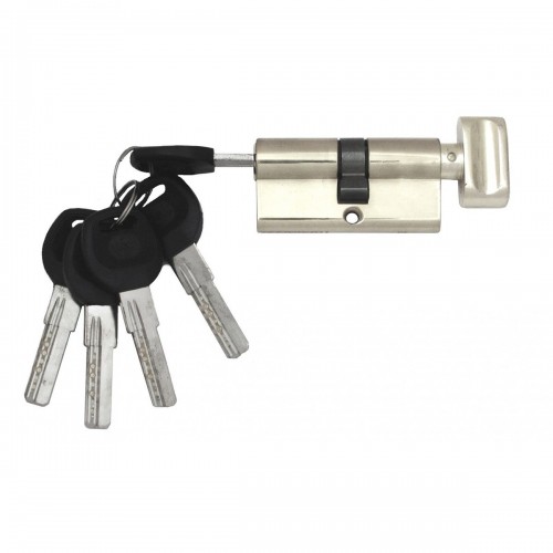 Циліндр замка USK ZC-60 (30*30) k/thumb перфорований ключ NP (полірований нікель)