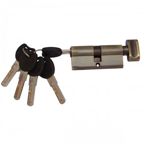 Циліндр замка USK ZC-70 (35*35) k/thumb перфорований ключ AB (стара бронза)