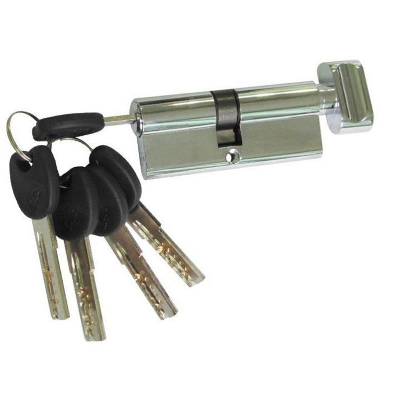 Циліндр замка USK ZC-70 (40*30) k/thumb перфорований ключ NP (полірований нікель)