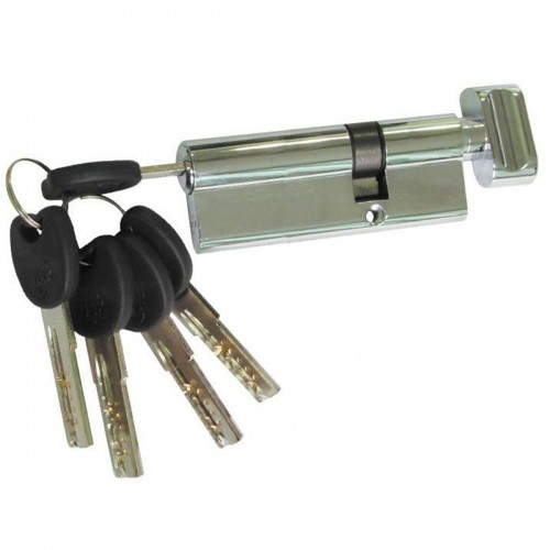 Циліндр замка USK ZC-85 (53*32) k/thumb перфорований ключ NP (полірований нікель)
