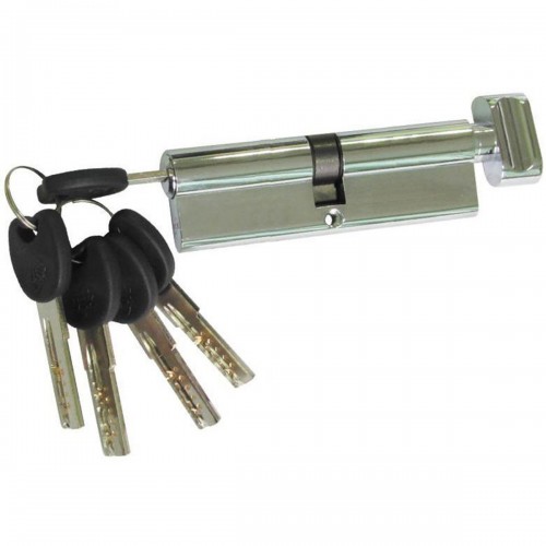 Циліндр замка USK ZC-90 (50*40) k/thumb перфорований ключ NP (полірований нікель)