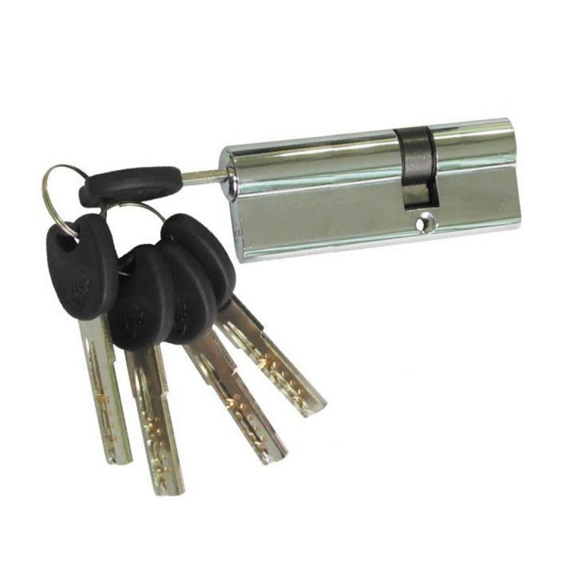 Цилиндр замка USK ZC-90 (60*30) k/k перфорированый ключ NP (полированный никель)