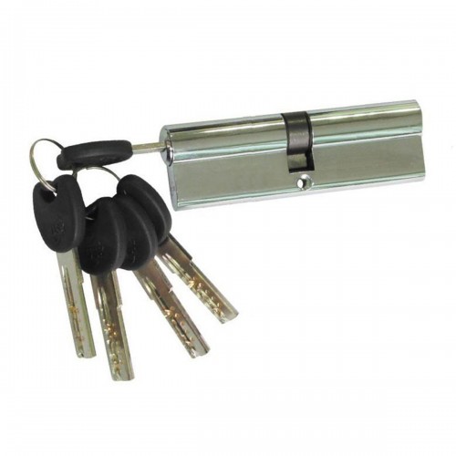 Циліндр замка USK ZC-100 (50*50) k/k перфорований ключ NP (полірований нікель)