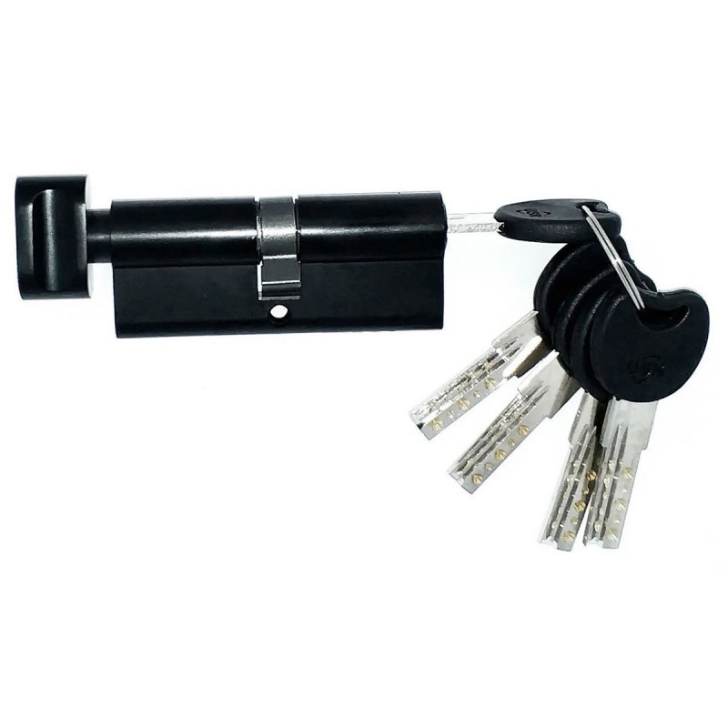 Цилиндр замка USK ZC-100 (50*50) k/thumb перфорированый ключ BLACK (черный)