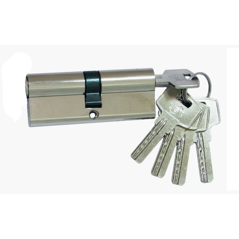 Цилиндр замка USK ZCi-70 (35*35) k/k перфорированый ключ NP (полированный никель)