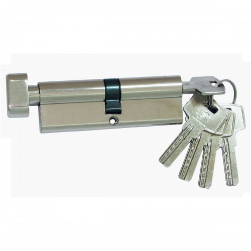 Циліндр замка USK ZCi-70 (35*35) k/thumb перфорований ключ NP (полірований нікель)