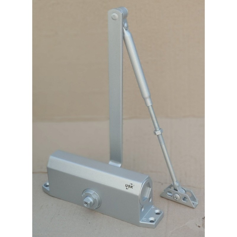 Дотягувач дверний USK 703-80 кг срібло