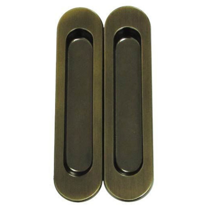Ручки для розсувних дверей без замка I-05 AB (стара бронза)