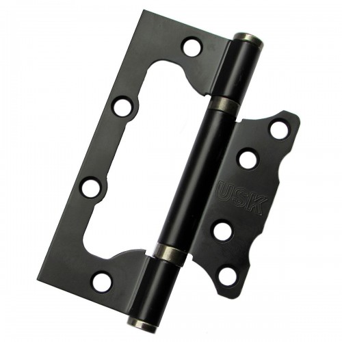 Петлі дверні накладні USK 100*75*2.5-2BB 38 мм BLACK (чорний)